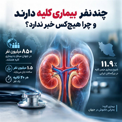 چند نفر بیماری کلیه دارند و چرا هیچ‌کس خبر ندارد؟